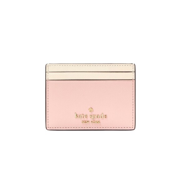 New Kate Spade Madison Small Slim Card Holder Rose Smoke Multi - Picture 1 of 3